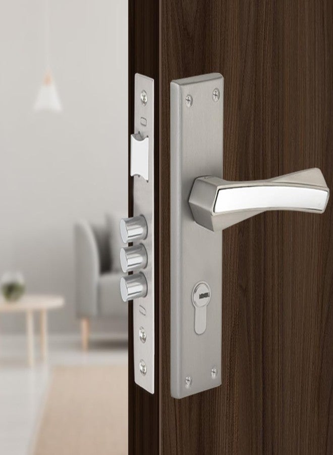 Link Arcadia Mortise Lock |for Main & Internal Door in Home/Office/Hotel | 8 Inches Heavy Duty Handle Set with One Side Key Access, 3 Keys |SS Finish|2 Years Warranty - Image 1